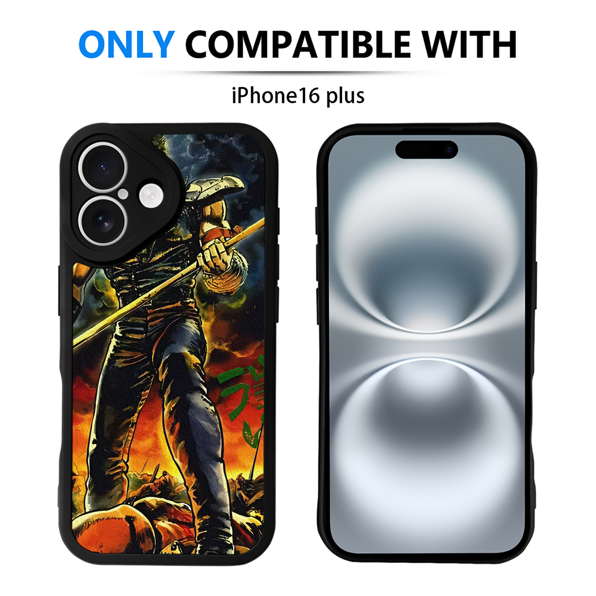 （画像用） 北斗の拳 Fist of the North Star 【iPhone 16シリーズ対応】シリコンスマホケース（レザー調） 材質：シリコン